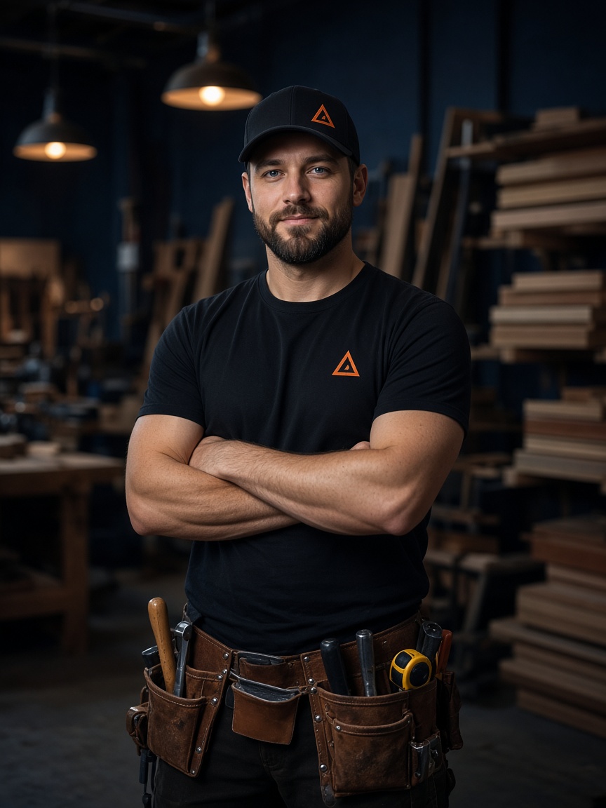 Trades professional in the shop